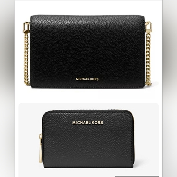 MICHAEL Michael Kors Handbags - NWT Michael Kors Jet Set Flap Chain Crossbody Bag & Wallet Set